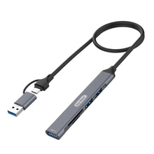 Charger l&#39;image dans la galerie, Go-Des Universal 7 in 2 High Speed 7 Ports USB 3.0 HUB USB 2.0 Type C Hub Cable Adapter Docking Station for Laptop PC