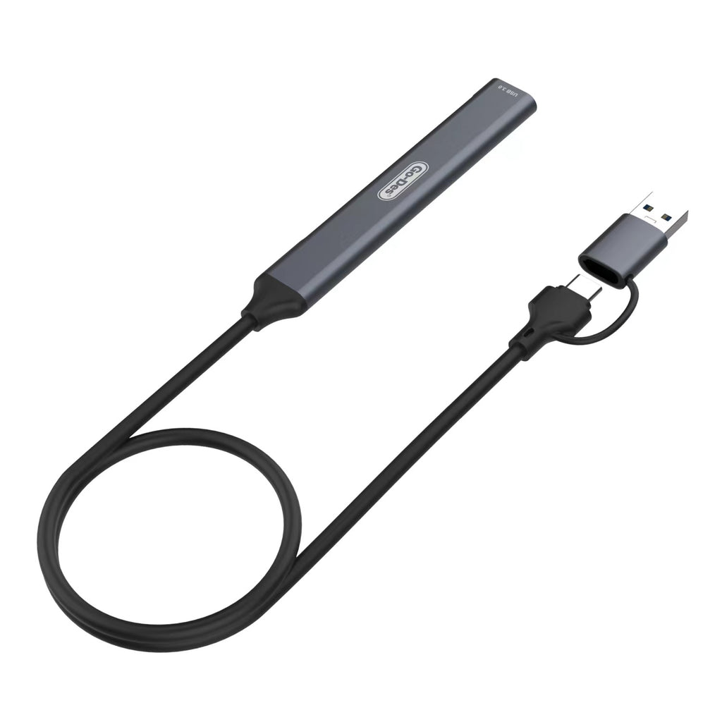 Go-Des Universal 7 in 2 High Speed 7 Ports USB 3.0 HUB USB 2.0 Type C Hub Cable Adapter Docking Station for Laptop PC