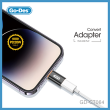Load image into Gallery viewer, Go-Des Lightning Converter Adapter Compact PD Fast Charging Data Transfer Adapter for iPhone iPad
