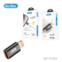 Load image into Gallery viewer, Go-Des Lightning Converter Adapter Compact PD Fast Charging Data Transfer Adapter for iPhone iPad