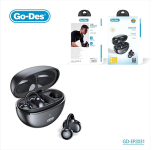Go-Des Wireless Ear Clip Bluetooth 5.3 Headphones ENC Noise Cancelling OWS Air-Conduction Earphones Type-C Fast Charging Earbuds With Charging Case