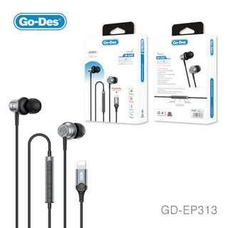 سماعات أذن سلكية معدنية ستيريو من Go-Des، سماعات موسيقى سلكية داخل الأذن مناسبة للألعاب