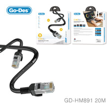 Load image into Gallery viewer, Go-Des Gigabit Ethernet Cable CAT6 RJ45 Network Cable 3U Gold Plated 1000Mbps OD6.0 Ultra Durable PVC