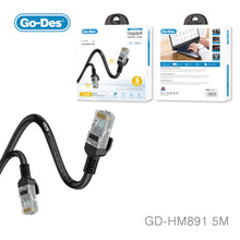 Load image into Gallery viewer, Go-Des Gigabit Ethernet Cable CAT6 RJ45 Network Cable 3U Gold Plated 1000Mbps OD6.0 Ultra Durable PVC