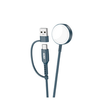 تحميل الصورة في عارض المعرض ، Go-Des 2-in-1 Smart Watch Wireless Charging Cable USB-C USB-A PD Fast Charge Compatible with Apple Watch