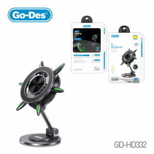 Go-Des MagSafe Folding Metal Phone Stand Glow-in-the-Dark Spinning Magnetic Holder with Decompression Function for iPhone and All Smartphones