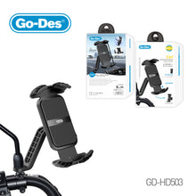 Go-Des 2in1 Cell Phone Stand Shockproof Anti-Shake Mount for Bicycle Motorcycle and Stroller 360° Adjustable