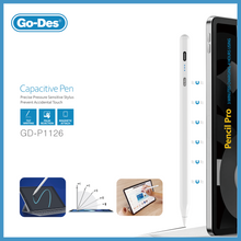 Load image into Gallery viewer, Go-Des Capacitive Pen Pressure Sensitive Stylus with Tilt Writing Palm Rejection Magnetic Attachment USB-C Charging