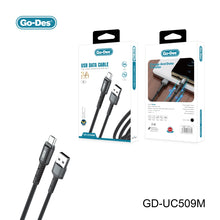 Load image into Gallery viewer, Go-Des USB Fast Charging Cable Aluminum Alloy Nylon Braided Type-C Micro Lightning to USB-A USB-C