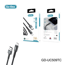Load image into Gallery viewer, Go-Des USB Fast Charging Cable Aluminum Alloy Nylon Braided Type-C Micro Lightning to USB-A USB-C