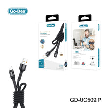 Load image into Gallery viewer, Go-Des USB Fast Charging Cable Aluminum Alloy Nylon Braided Type-C Micro Lightning to USB-A USB-C