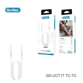 Go-Des USB Charging Cable Fast Charging Durable Anti Break Compatible with Lightning Type C Micro Multiple Devices
