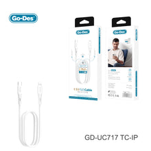 Load image into Gallery viewer, Go-Des USB Charging Cable Fast Charging Durable Anti Break Compatible with Lightning Type C Micro Multiple Devices