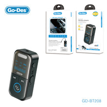 Cargar imagen en el visor de la galería, Go-Des 2in1 Wireless Audio Adapter with Bluetooth 5.3 TF Card Playback RX/TX Modes LED Display