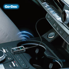 Cargar imagen en el visor de la galería, Go-Des 2in1 Wireless Audio Adapter with Bluetooth 5.3 TF Card Playback RX/TX Modes LED Display