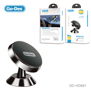 Go-Des Magnetic Suction Car Mount 360° Adjustable Air Vent Holder for 3.5–6.5 Inch Smartphones