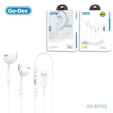 Загрузить изображение в программу просмотра галереи, Go-Des Lightning Stereo Earphone Pop-Up In-Ear Headphones with Enhanced Bass and High-Fidelity Audio for iPhone Devices