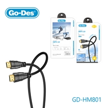 Загрузить изображение в программу просмотра галереи, Go-Des HDMI 2.0 Cable 4K UHD Male to Male Video Cord for TV Projector Monitor Laptop