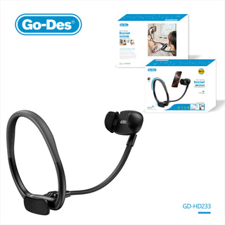 Go-Des Ergonomic Neck Desk Phone Holder Vlog Riding Dual Cushion Flexible Bracket Multi Use