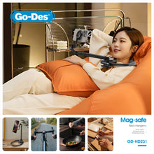 تحميل الصورة في عارض المعرض ، Go-Des MagSafe Neck Mount Phone Holder 360° Flexible Magnetic Bracket for iPhone Hands-Free Vlogging Desktop Use
