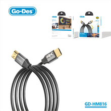 Load image into Gallery viewer, Go-Des 5M HDMI 2.0 Digital Video Cable 4K Ultra HD DisplayPort to HDMI with 3D Support Mirror Extend Modes