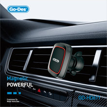 تحميل الصورة في عارض المعرض ، Go-Des Magnetic Air Vent Phone Holder 360° Rotatable Car Mount with Strong Grip for All Smartphones