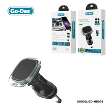 Cargar imagen en el visor de la galería, Go-Des Magnetic Air Vent Phone Holder with Metal Hook Strong Magnetic Grip and 360 Degree Rotation
