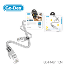 Загрузить изображение в программу просмотра галереи, Go-Des Cat6 Gigabit Ethernet Cable RJ45 Network Cable with 3U Gold Plated Connectors Ultra-Speed Transfer Durable PVC Shell 3M to 20M Optional