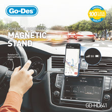 Load image into Gallery viewer, Go-Des 360° Magnetic Car Phone Holder Air Vent Mount with Strong Magnets One-Hand Operation with Anti-Scratch Pad Universal Fit