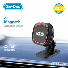 Cargar imagen en el visor de la galería, Go-Des Magnetic Car Mount 360° Rotating Air Vent Holder with Strong Magnets Cable Organizer Clip Universal for Smartphones