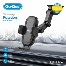 Charger l&#39;image dans la galerie, Go-Des Suction Cup Car Phone Mount 360° Adjustable Holder for Dashboard or Windshield Compatible with 4–5.5 inch Smartphones