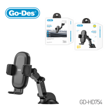 Charger l&#39;image dans la galerie, Go-Des Suction Cup Car Phone Mount 360° Adjustable Holder for Dashboard or Windshield Compatible with 4–5.5 inch Smartphones