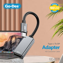 Load image into Gallery viewer, Go-Des Type-C to DisplayPort Adapter 8K 60Hz UHD Plug &amp; Play Converter with Aluminum Alloy Shell for Phones Tablets Laptops