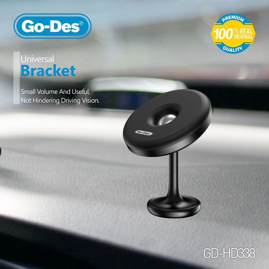 Go-Des Universal Magnetic Car Mount Compact Magnet Phone Holder with 360° Rotation and Anti-Slip Pad