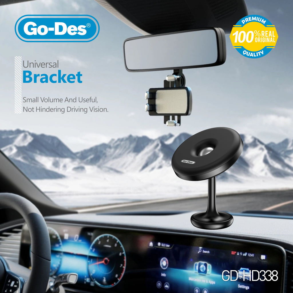 Go-Des Universal Magnetic Car Mount Compact Magnet Phone Holder with 360° Rotation and Anti-Slip Pad