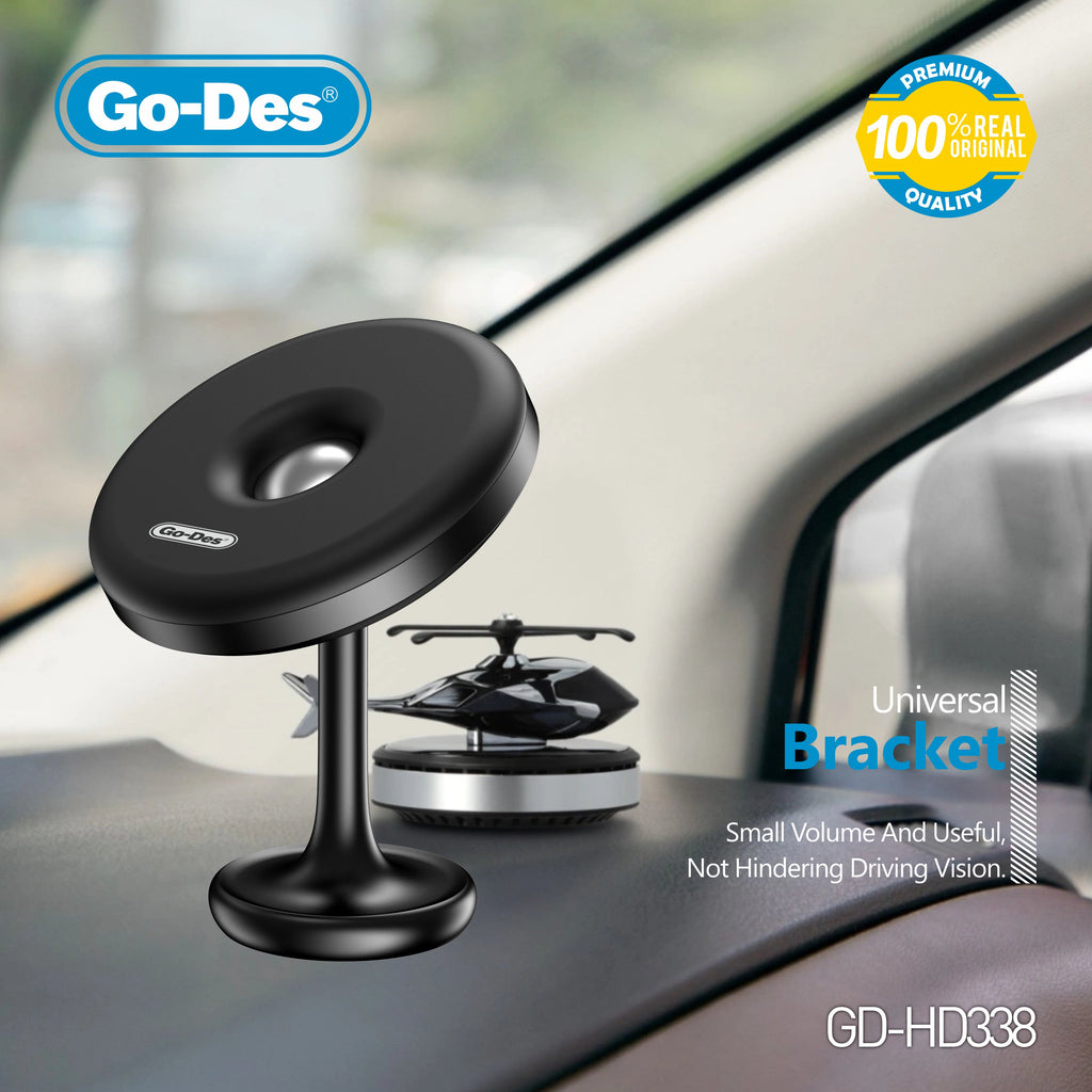 Go-Des Universal Magnetic Car Mount Compact Magnet Phone Holder with 360° Rotation and Anti-Slip Pad