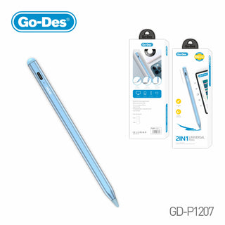 Go-Des 2-in-1 Universal Active Stylus Pen Tilt-Sensitive Magnetic Capacitive Pencil for All Touchscreen Devices