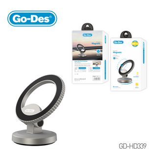 Go-Des Magnetic Carbon Fiber MagSafe Phone Bracket 360° Rotating Compact Mount for iPhone and All Smartphones