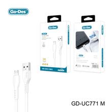 Load image into Gallery viewer, Go-Des 1M USB to Type-C/Lightning/Micro Pure Copper Core Fast Charging Cable 480Mbps Data Transfer