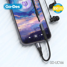 Load image into Gallery viewer, Go-Des Lightning to 3.5mm Audio Aux Cable Premium Sound Quality Durable TPE Braided Cable for iPhone iPad