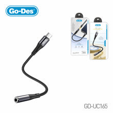Cargar imagen en el visor de la galería, Go-Des TypeC to 3.5mm AUX Cable TPE Braided Hi-Fi Audio Cable for Music Calls Singing Streaming
