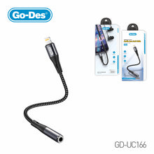 Load image into Gallery viewer, Go-Des Lightning to 3.5mm Audio Aux Cable Premium Sound Quality Durable TPE Braided Cable for iPhone iPad