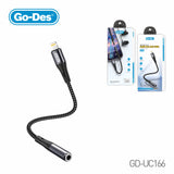 Go-Des Lightning to 3.5mm Audio Aux Cable Premium Sound Quality Durable TPE Braided Cable for iPhone iPad