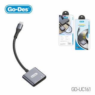 Go-Des USB C Digital Audio Converter Adapter 2 in 1 Type C to Audio and Charging Cable with HIFI Sound and Fast Charge Support