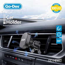 Load image into Gallery viewer, Go-Des Magnetic Air Vent Car Mount 360° Adjustable Compact Phone Holder with Secure Triangular Hook
