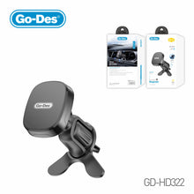 Load image into Gallery viewer, Go-Des Magnetic Air Vent Car Mount 360° Adjustable Compact Phone Holder with Secure Triangular Hook