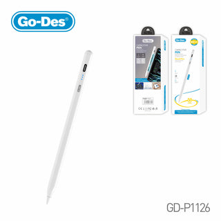 Go-Des Capacitive Pen Pressure Sensitive Stylus with Tilt Writing Palm Rejection Magnetic Attachment USB-C Charging