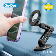تحميل الصورة في عارض المعرض ، Go-Des MagSafe Magnetic Phone Bracket 720° Rotation Multi-Joint Powerful Adsorption Suction Cup for Car Dashboard Windscreen