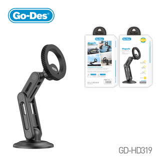 Go-Des MagSafe Magnetic Phone Bracket 720° Rotation Multi-Joint Powerful Adsorption Suction Cup for Car Dashboard Windscreen