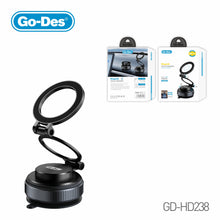 تحميل الصورة في عارض المعرض ، Go-Des Magsafe Magnetic Vacuum Car Mount Folding Phone Holder 360 Rotation Suction Cup Bracket
